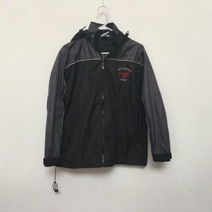 DIMCO Bar Harbor Maine Lobster Embroidered Black, Grey Windbreaker Size M